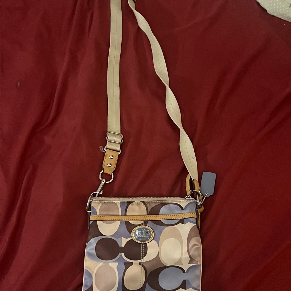 Coach Brown and Tan Crossbody Bag
